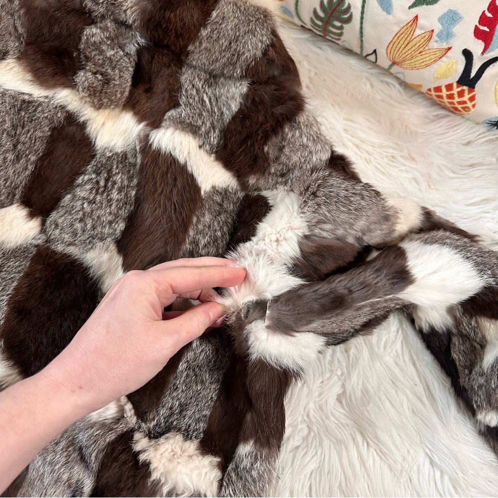 Dino Rico • Vintage Patchwork Rabbit Fur Coat - Picture 14 of 16